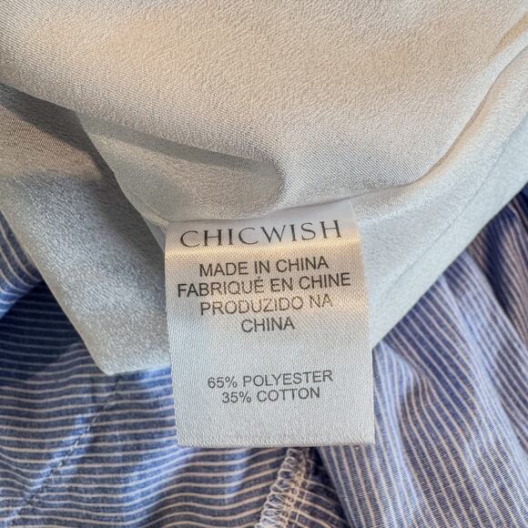 Chicwish Applause of Ruffle Tiered Frill Hem Skirt in Blue/White, Women's Small - Picture 11 of 12